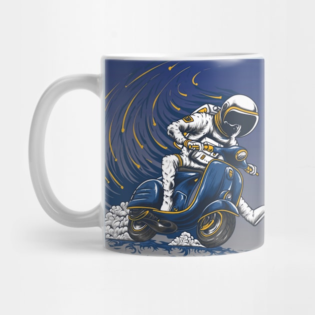 astronaut riding by friendidea